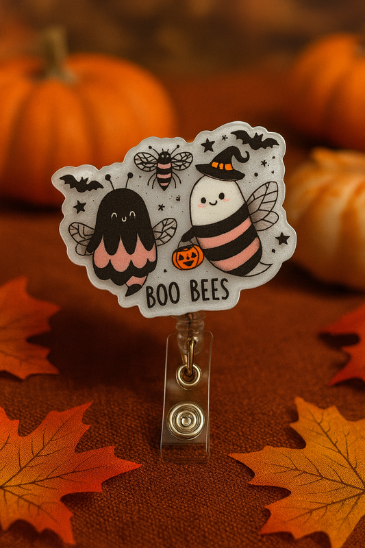 Boo Bees Halloween Badge Reel