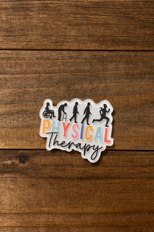 Physical Therapy Floral Badge Reel