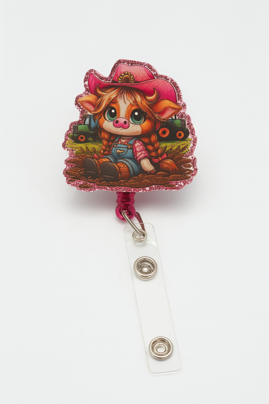 Cowgirl Glitter Badge Reel