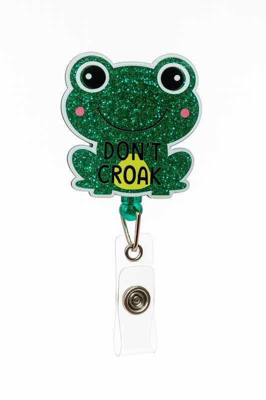 Don't Croak Frog Badge Reels