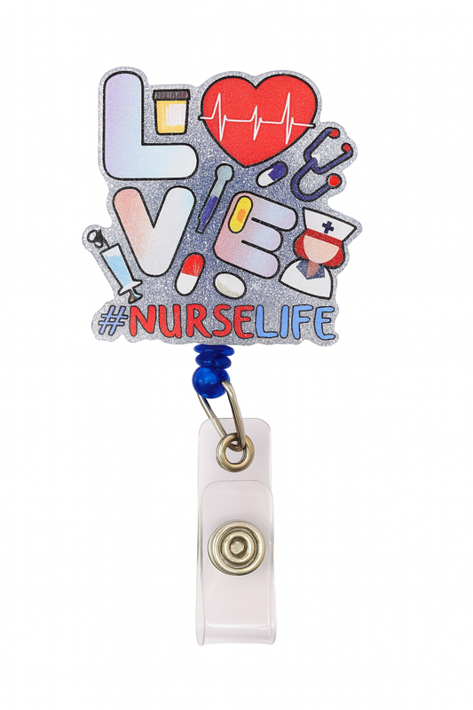 Love Nurse Life Badge Reel