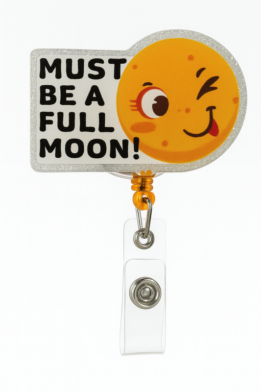 Full Moon Emoji Badge Reel