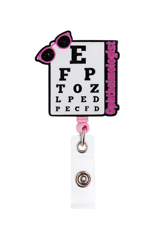 Eye Chart Ophthalmologist Badge Reel