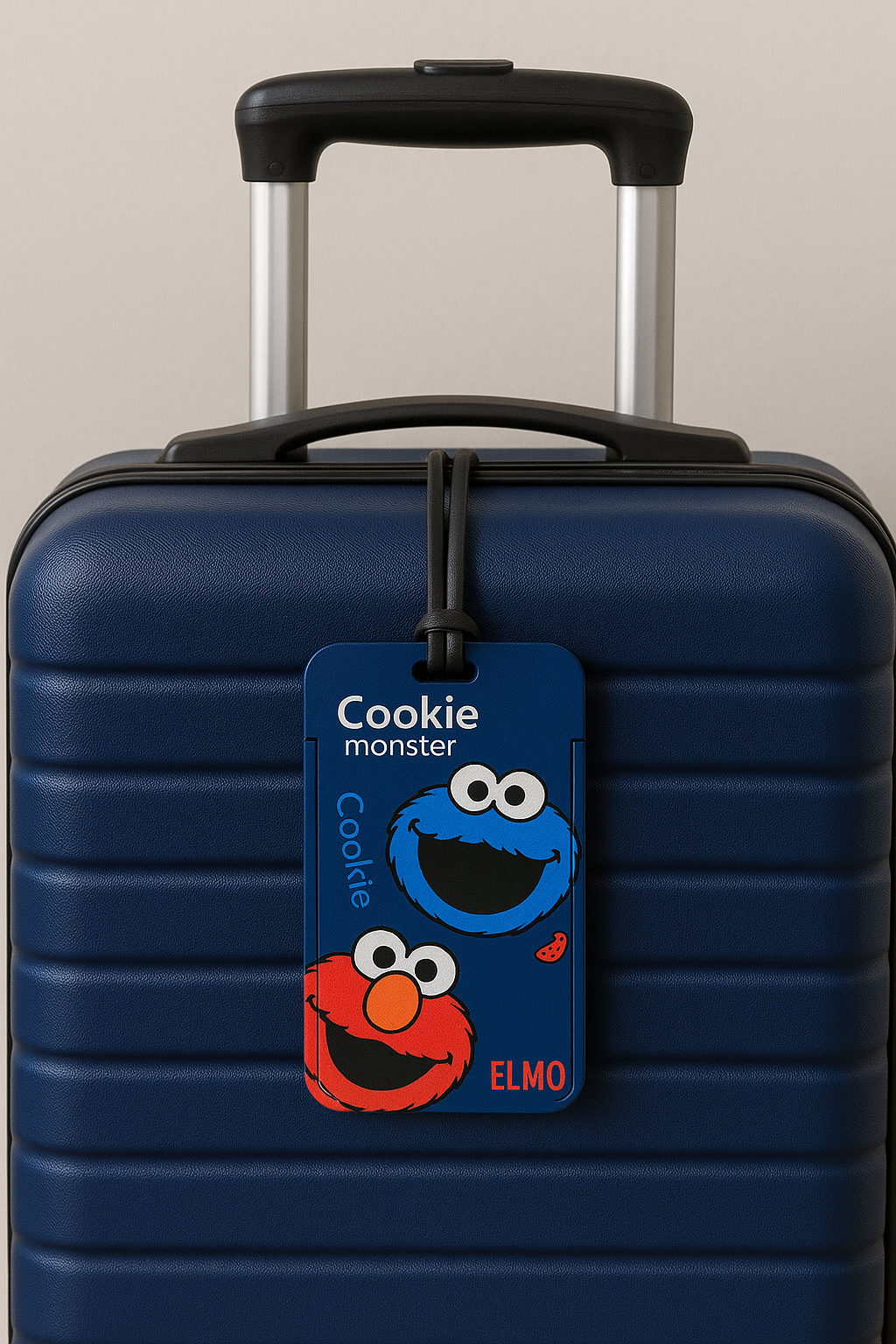 Cookie Monster & Elmo Blue ID Badge/ Luggage Holder