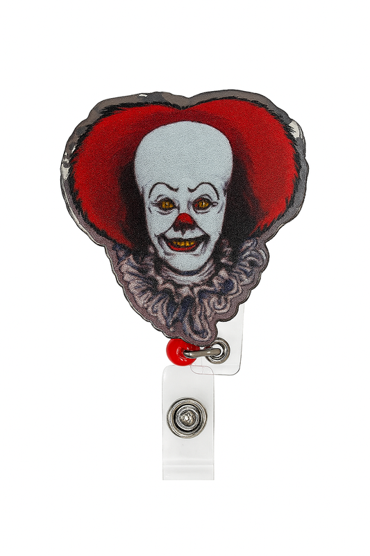 Pennywise Horror Clown Badge Reel